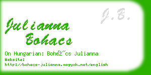 julianna bohacs business card